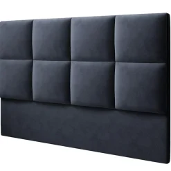 Clearance Mazzini Sofas Tête de lit en Velours Begonia bleu foncé - 200x120 cm