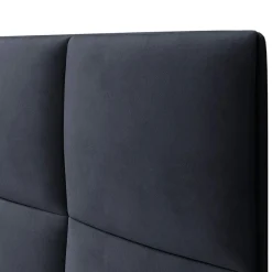 New Mazzini Sofas Tête de Lit en Velours Begonia bleu foncé - 140x120 cm