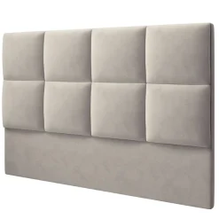Clearance Mazzini Sofas Tête de lit en Velours Begonia beige clair - 180 cm