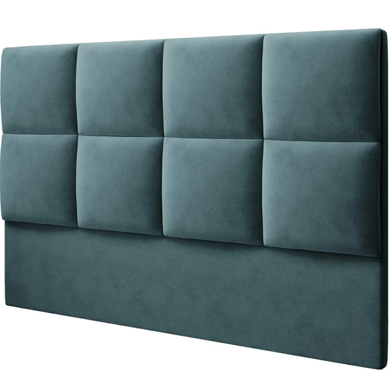 Mazzini Sofas Tête de lit en Velours Begonia pétrole - 160x120 cm