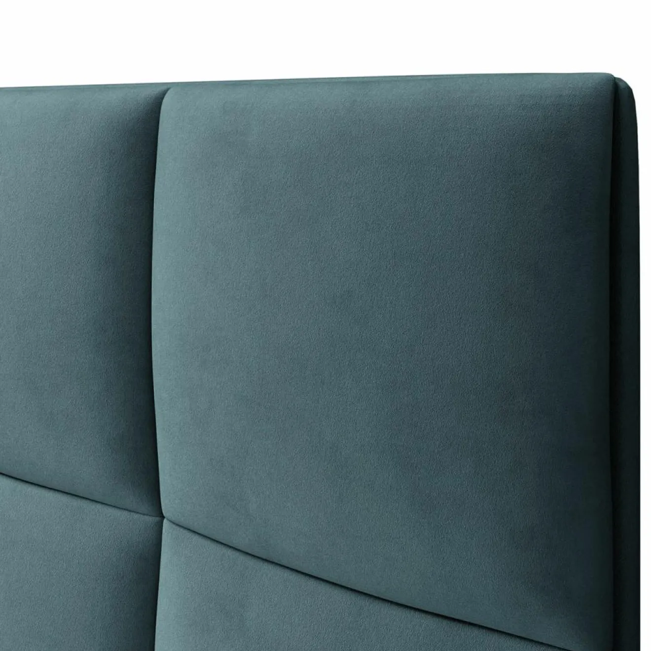 Mazzini Sofas Tête de lit en Velours Begonia pétrole - 160x120 cm