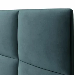 Mazzini Sofas Tête de lit en Velours Begonia pétrole - 180x120 cm
