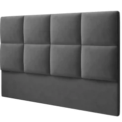 Online Mazzini Sofas Tête de lit en Velours Begonia gris foncé - 160 cm