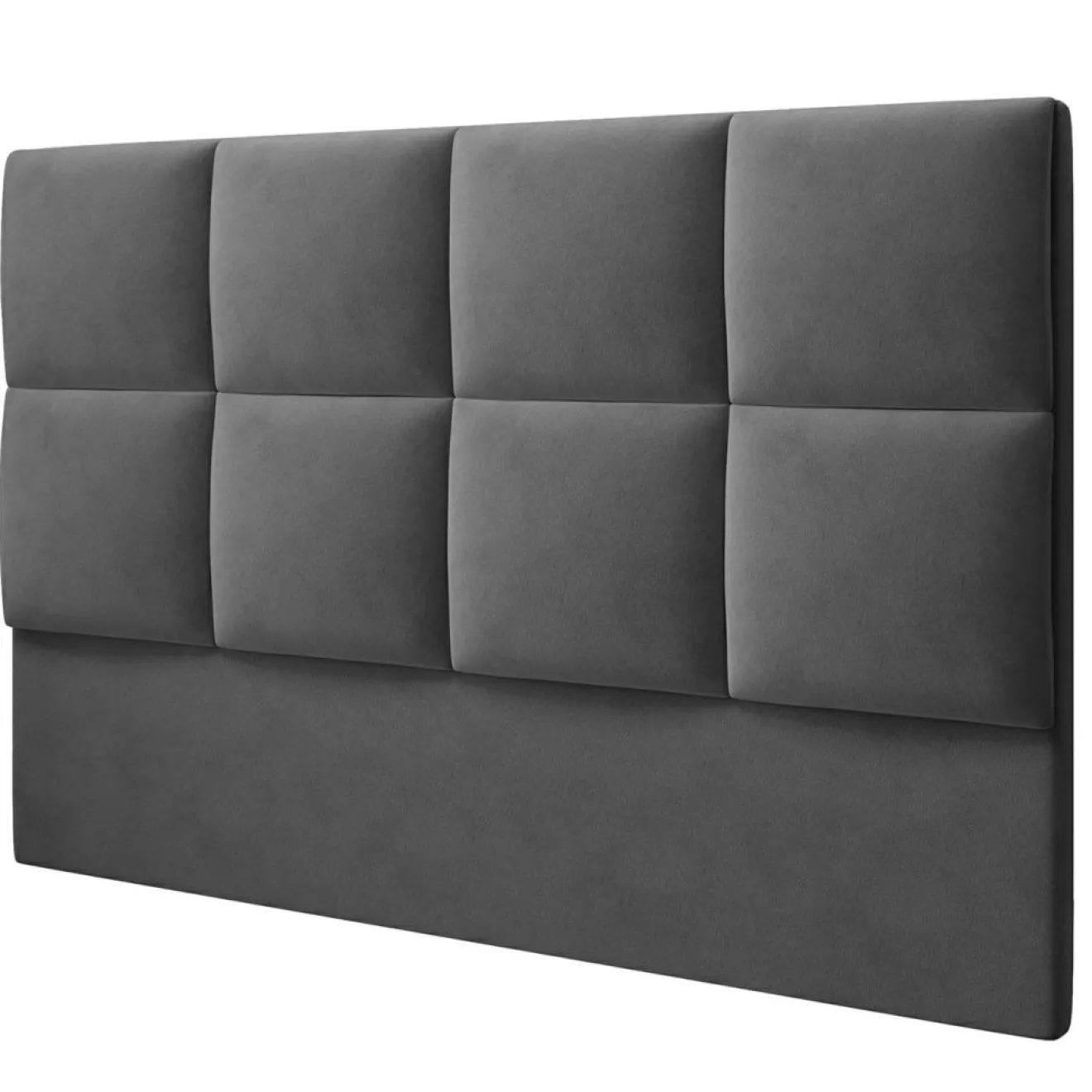 Online Mazzini Sofas Tête de lit en Velours Begonia gris foncé - 160 cm