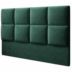 Best Mazzini Sofas Tête de Lit en Velours Begonia vert bouteille - 140x120 cm