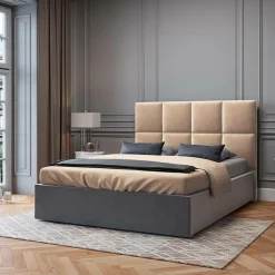 Sale Mazzini Sofas Tête de Lit en Velours Begonia beige - 140x120 cm