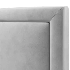 Clearance Mazzini Sofas Tête de lit en Velours Primevere gris clair - 180x120 cm