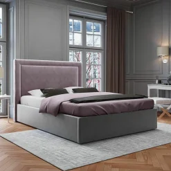 Best Mazzini Sofas Tête de lit en Velours Primevere lavande - 180x34x47 cm