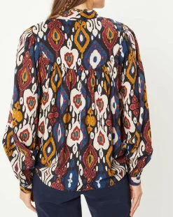 Best Stella Forest Tunique à col lavallière Héloïse à motifs carbone