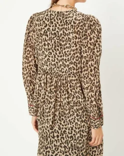 Clearance Stella Forest Tunique col V Léo marron