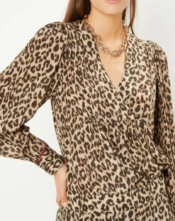 Clearance Stella Forest Tunique col V Léo marron