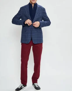 New Hackett London Veste à carreaux bleu moyen