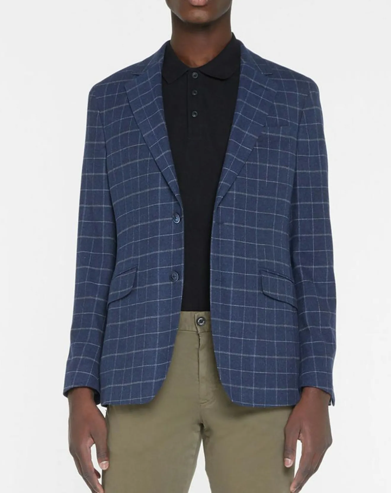 New Hackett London Veste à carreaux bleu moyen