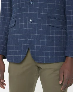 New Hackett London Veste à carreaux bleu moyen