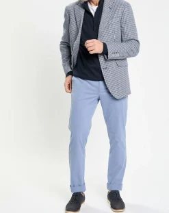 Homme Hackett London Veste à imprimé pied-de-poule bleue