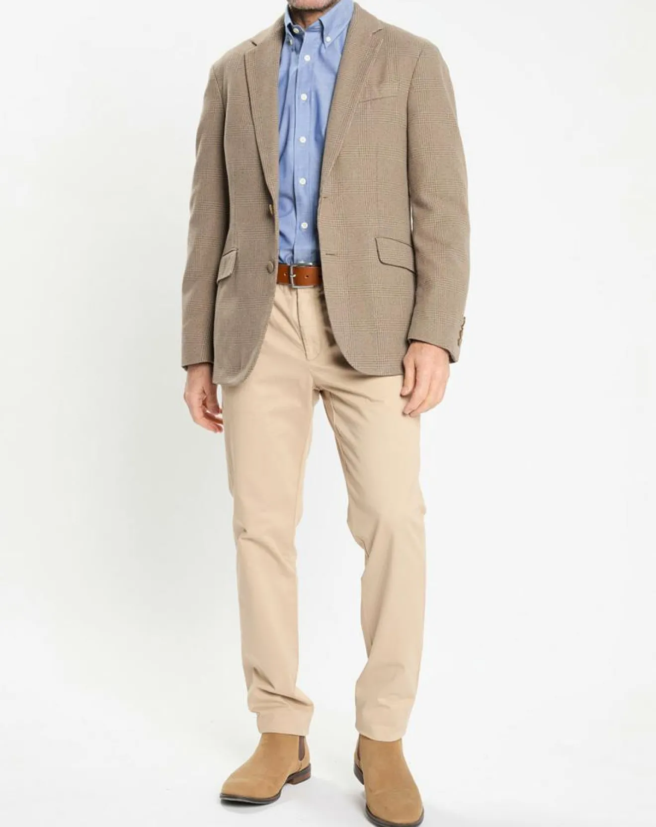 Homme Hackett London Veste à imprimé Prince de Galles beige foncé
