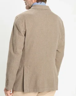 Homme Hackett London Veste à imprimé Prince de Galles beige foncé