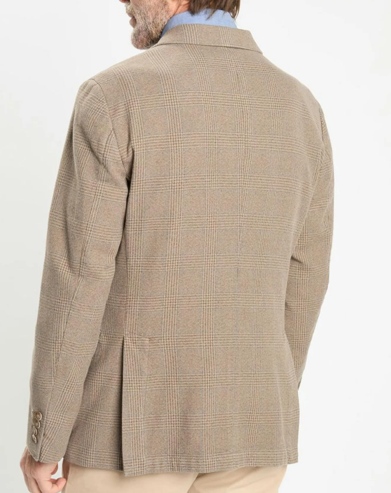 Homme Hackett London Veste à imprimé Prince de Galles beige foncé