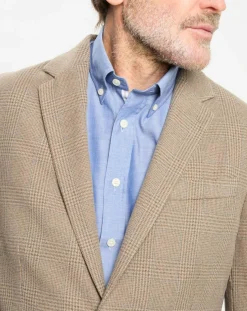 Homme Hackett London Veste à imprimé Prince de Galles beige foncé