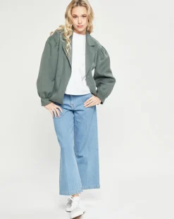 Clearance Lou Andrea Veste 100% Laine kaki