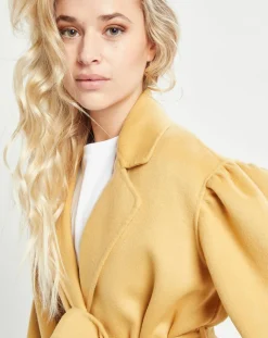 Outlet Lou Andrea Veste 100% Laine ocre