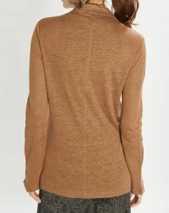 Femme Lauren Vidal Veste 100% Lin Essential écorce