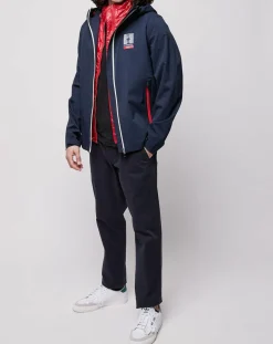 Homme North Sails Veste avec doublure amovible Newport 3 couches bleu/rouge