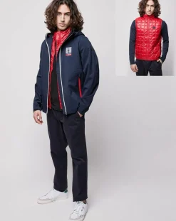 Homme North Sails Veste avec doublure amovible Newport 3 couches bleu/rouge