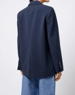 Femme Esprit Veste blazer classique 1 bouton bleu marine
