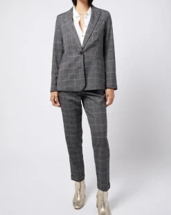 Outlet Esprit Veste blazer prince de galles lurex grise