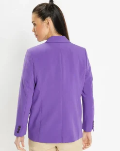 Femme Galeries Lafayette Veste blazer Rune double boutonnage violette