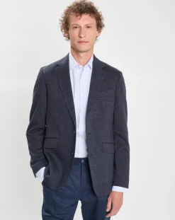 Homme Hackett London Veste Check Fondu à imprimé Prince de Galles bleue