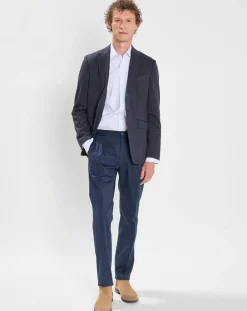 Homme Hackett London Veste Check Fondu à imprimé Prince de Galles bleue