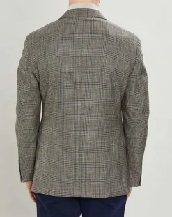 Clearance Hackett London Veste Chek imprimée prince de galles beige