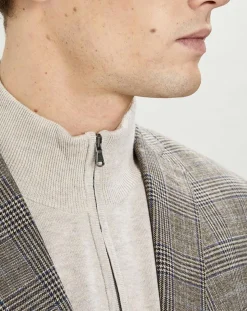 Clearance Hackett London Veste Chek imprimée prince de galles beige