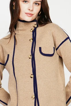 Best C&Jo Veste col montant camel