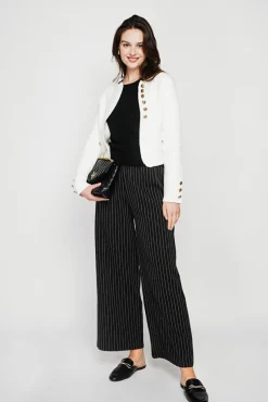 Femme C&Jo Veste courte boutonnée naturelle