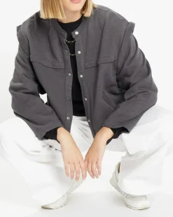 Best Galeries Lafayette Veste courte en Coton Léonor gris foncé