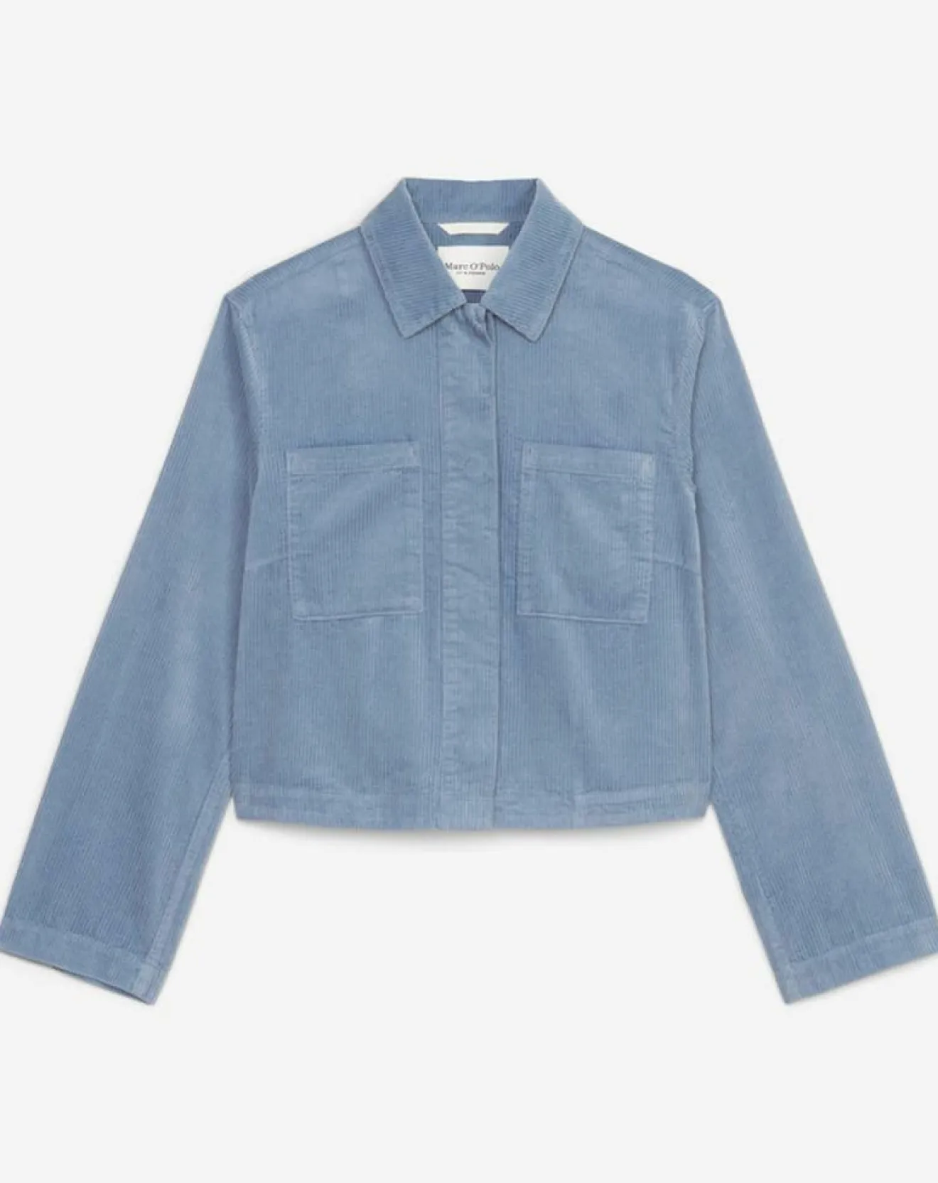 Clearance Marc O'Polo Veste courtes en Velours côtelé bleu ciel