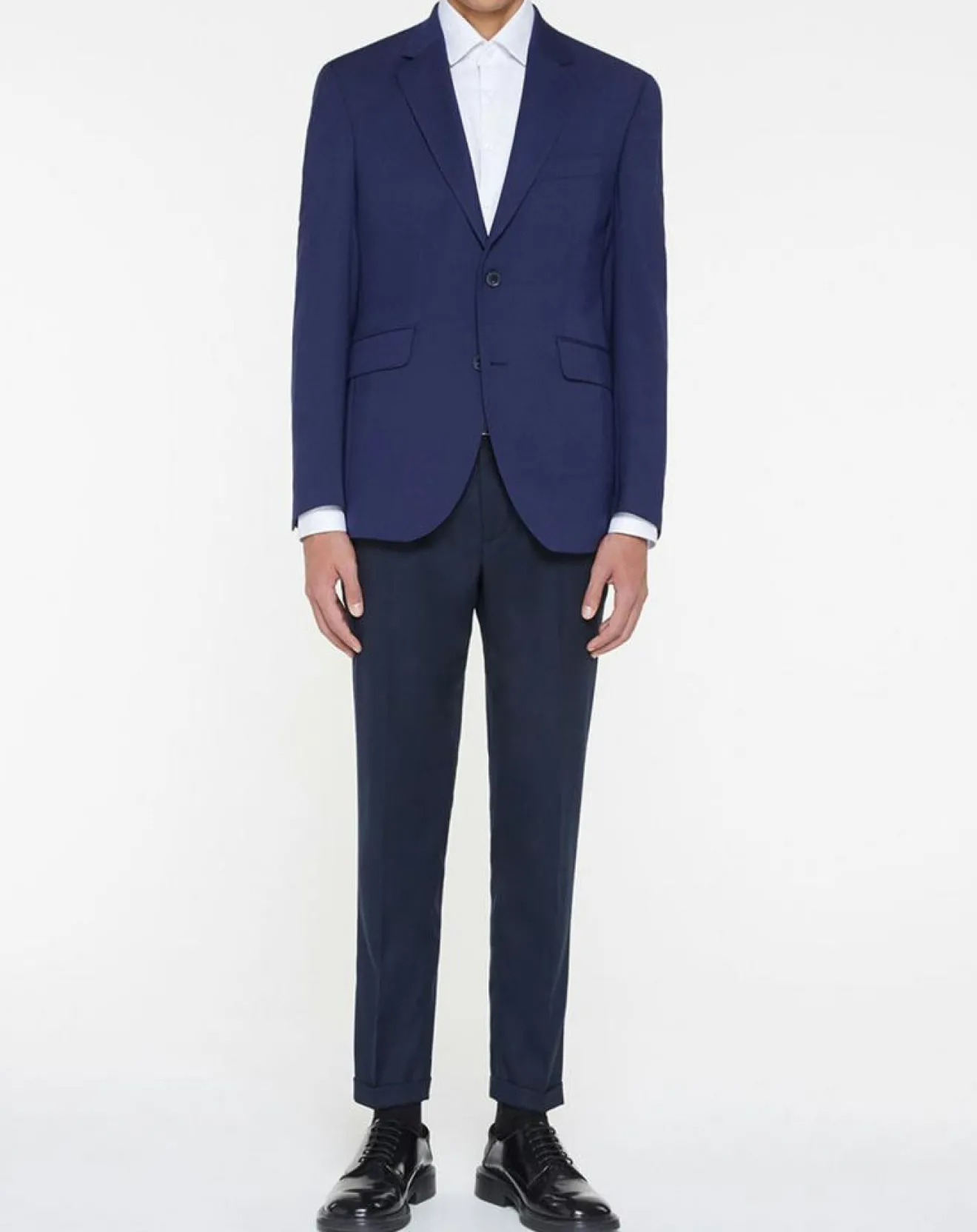 Homme Hackett London Veste de Costume en Laine mélangée bleue