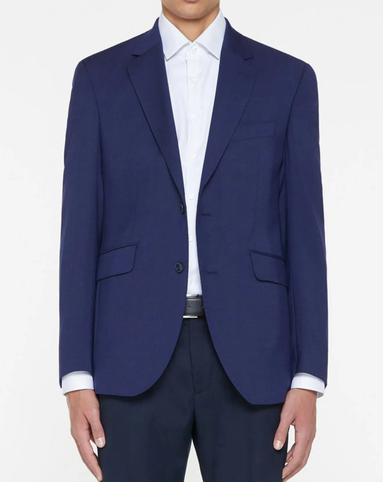 Homme Hackett London Veste de Costume en Laine mélangée bleue