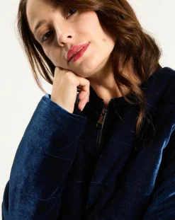 Discount Lauren Vidal Veste de costume en Satin Moon bleue