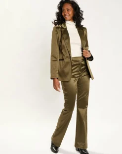 Clearance Lauren Vidal Veste de costume en Satin Moon bronze