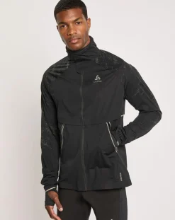 Homme Odlo Veste de running réfléchissante Zeroweight Pro Warm noire