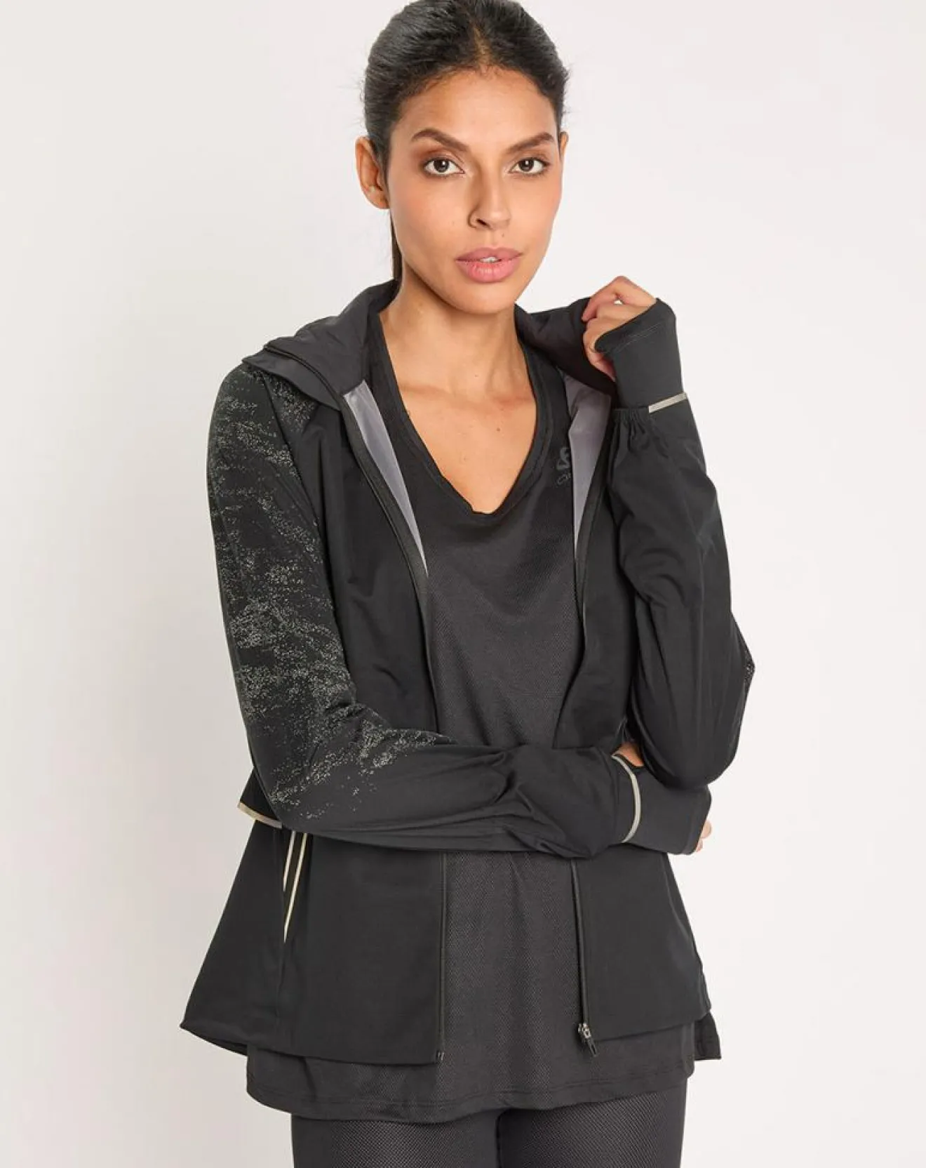 Online Odlo Veste de running réfléchissante Zeroweight Pro Warm noire