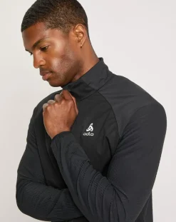 Homme Odlo Veste de running Zeroweight Warm Hybrid noire