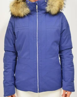 Discount Duvillard Veste de Ski Aneto col fausse fourrure cobalt