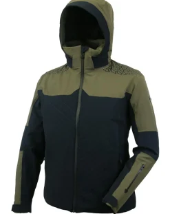 Homme Degré 7 Veste de ski Belledonne bleu foncé/kaki