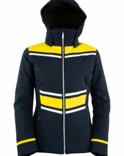 Duvillard Veste de ski Caron bleu marine/jaune