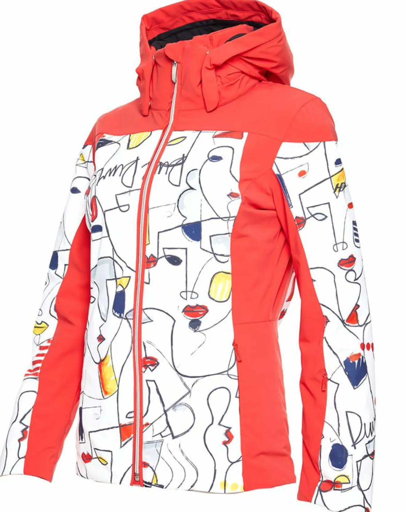 Femme Duvillard Veste de ski Ecandies rouge